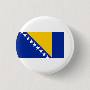 Bosnian Flag, Flag of Bosnia and Herzegovina 3 Cm Round Badge
