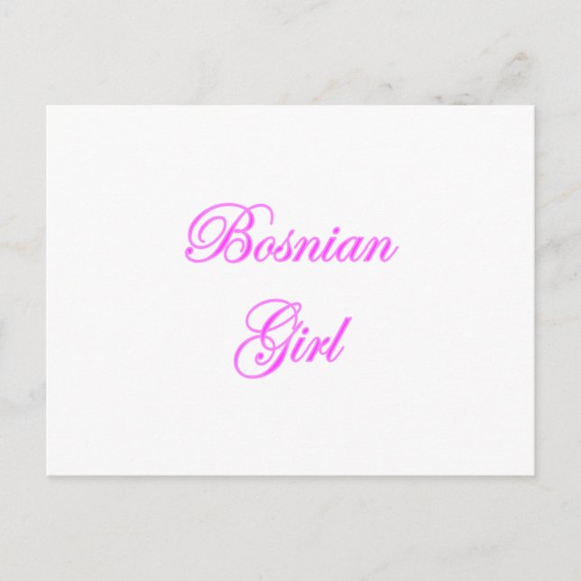Bosnian Girl Postcard (Front)