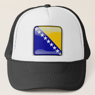 Bosnian glossy flag trucker hat