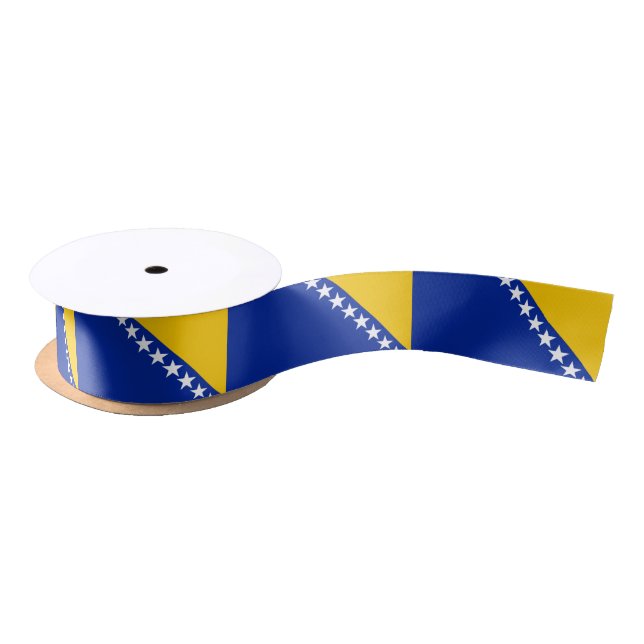 Bosnian Herzegovinian flag ribbon Satin Ribbon (Spool)