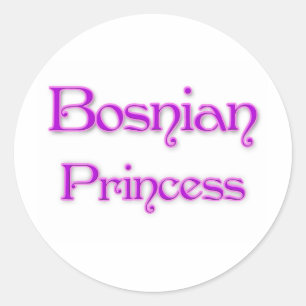 Bosnian Princess Classic Round Sticker