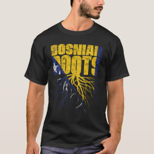 Bosnian Roots Bosnia and Herzegovina Heritage Flag T-Shirt