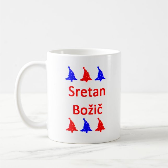 bosnian sretan bozic coffee mug (Left)
