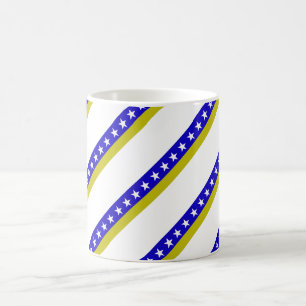 Bosnian stripes flag coffee mug