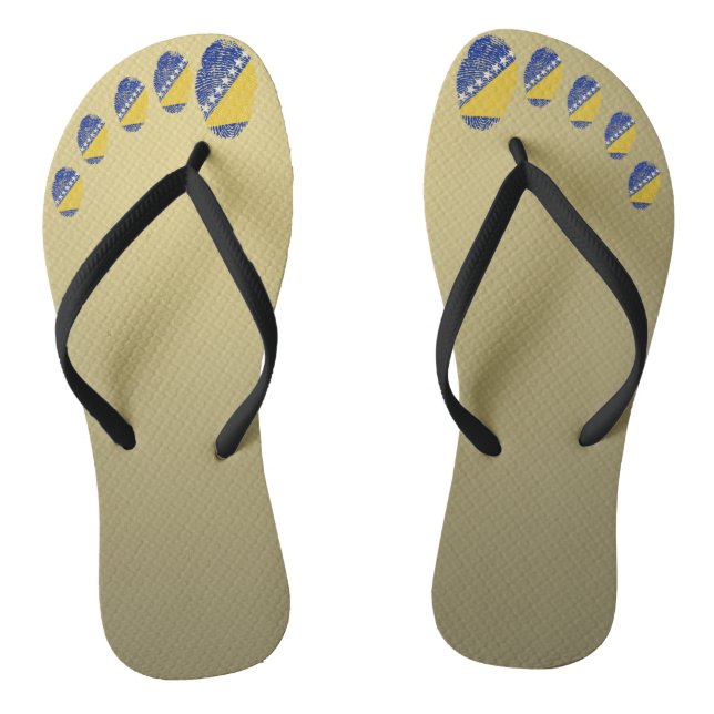 Bosnian touch fingerprint flag thongs (Footbed)