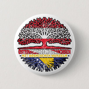 Bosnisch Österreichisch Österreich Baum 6 Cm Round Badge