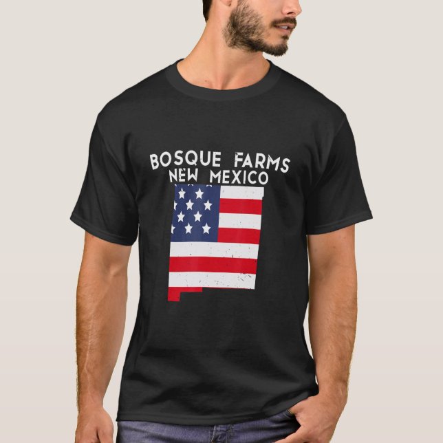 Bosque Farms USA State America Travel New Mexican  T-Shirt (Front)