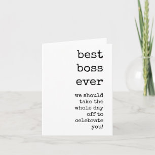 Boss Appreciation, Best Boss Ever Card