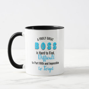 boss Appreciation PINK A Truly Great Boss is Hard Mug