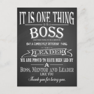 boss appreciation  thank  you postcard