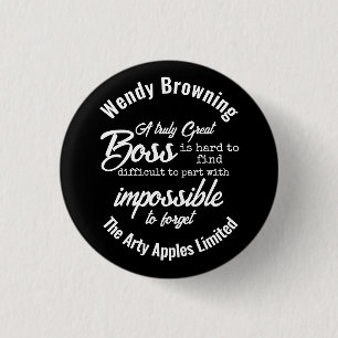 Boss appreciation week  3 cm round badge