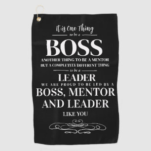 Boss appreciation week card golf towel