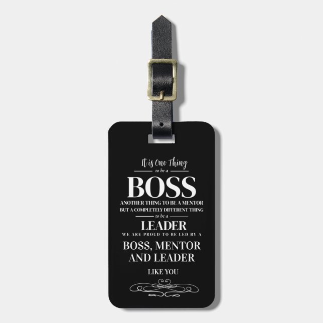 Boss appreciation week card  luggage tag (Front Vertical)