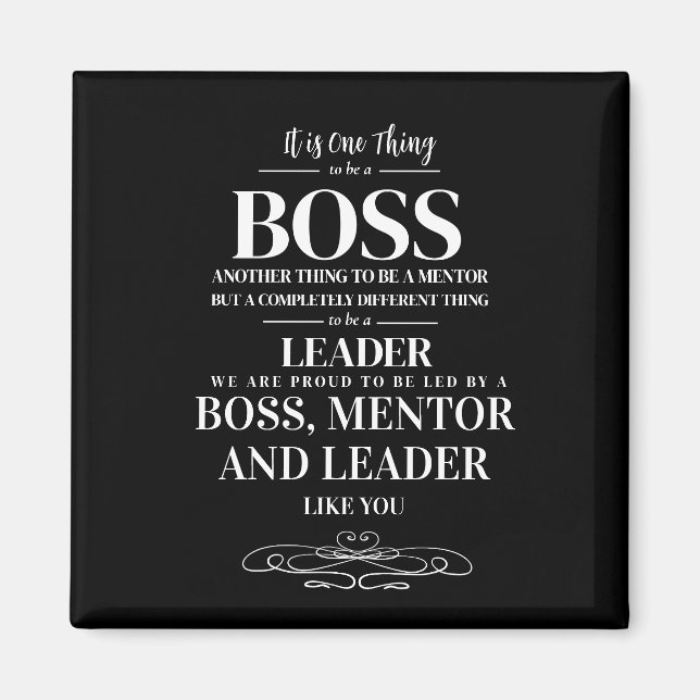 Boss appreciation week card  magnet (Front)