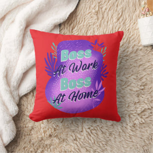 Boss At Work Boss At Home Working Mum T-shirt Cushion