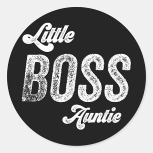 Boss Auntie Baby Mothers Day Classic Round Sticker