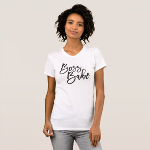 BOSS BABE black minimal script trendy work quote T-Shirt