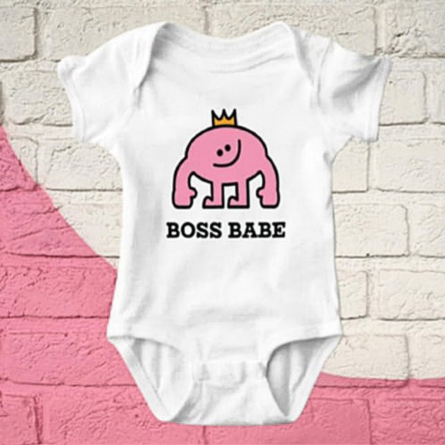 Boss Babe Crown Pink Figure Baby Bodysuit (Creator Uploaded)