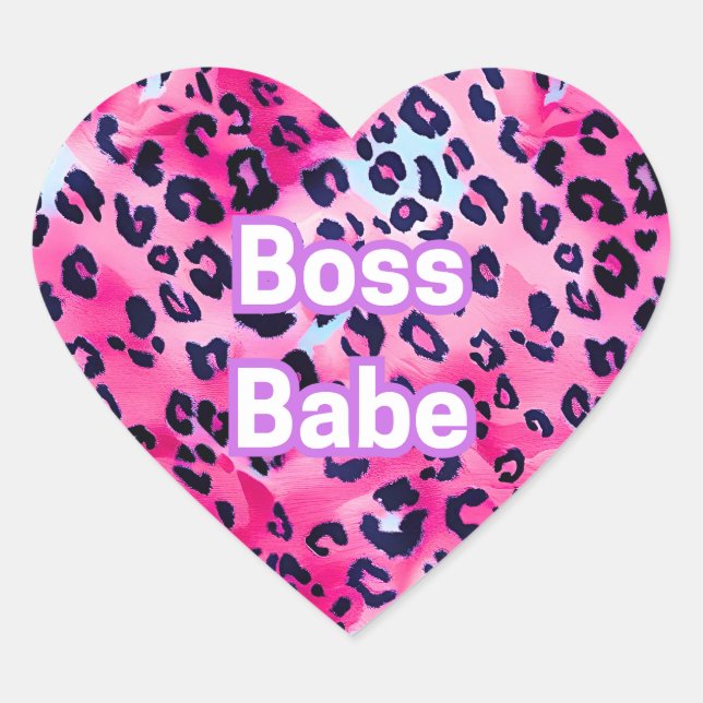 Boss Babe Heart Stickers – Ready to slay! (Front)
