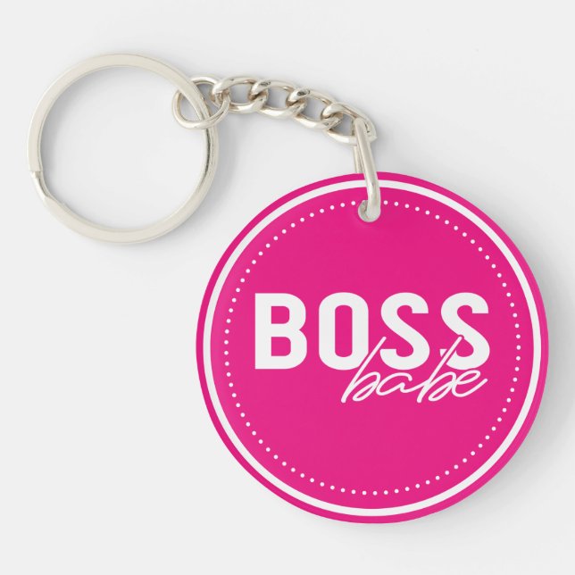 Boss Babe  Key Ring (Front)