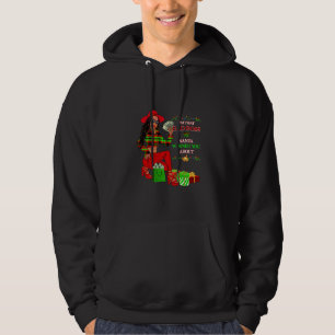Boss Babe women Christmas Holiday xmas plaid melan Hoodie