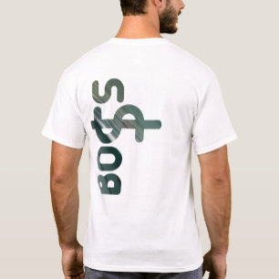 BOSS Back Print T-Shirt Trend Abstract Black Green