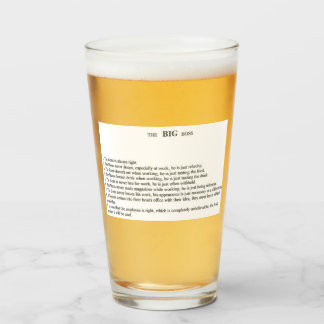 Boss beer glass