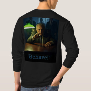 Boss behave men black long sleeve T-shirt back