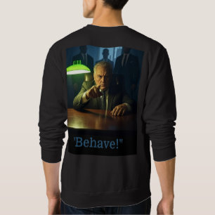 Boss behave men black sweatshirt back