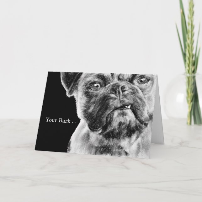 Boss Birthday Funny Grumpy Pug Dog Card (Front)