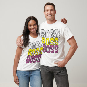 Boss Boss Boss Built on Self Success Quote T-Shirt