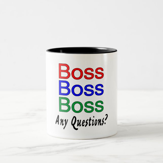 Boss Boss Boss Two-Tone Coffee Mug (Center)