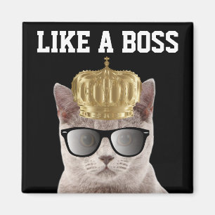 BOSS CAT BIRTHDAY MAGNETS