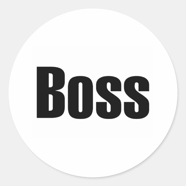 Boss Classic Round Sticker (Front)