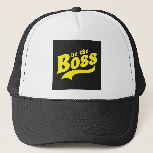 Boss copy design for man.  trucker hat (Front)