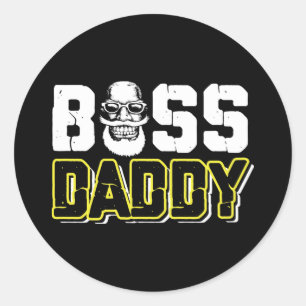 Boss Daddy Funny Classic Round Sticker