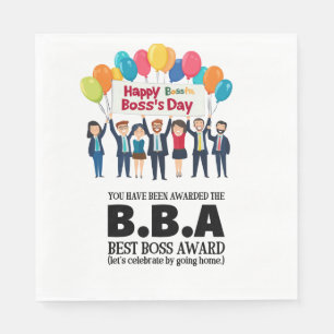 Boss Day Employee Appreciation Big Bad Boss Napkin