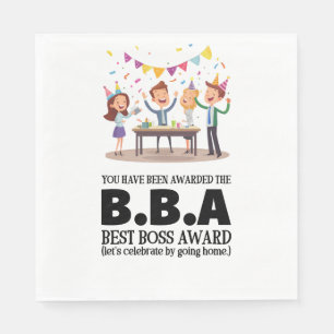 Boss Day Employee Appreciation Big Bad Boss  Napkin