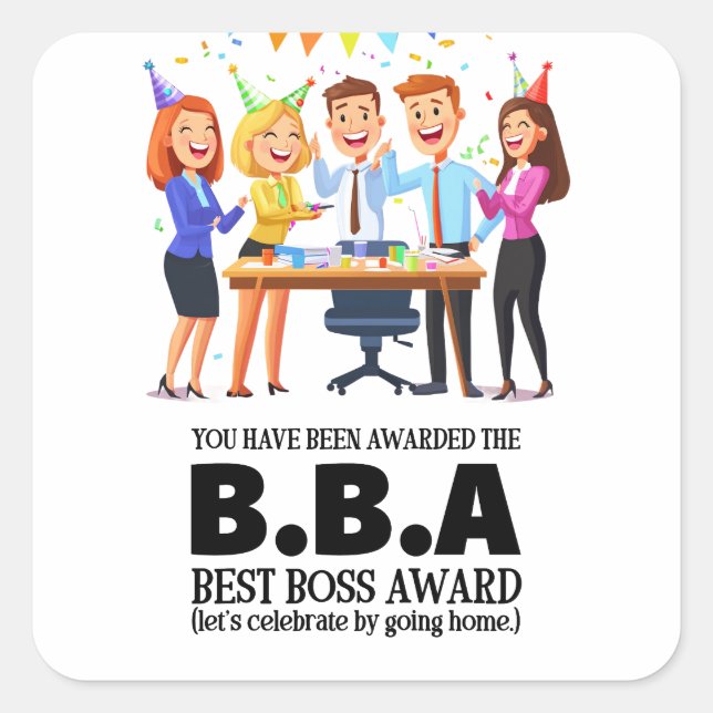 Boss Day Employee Appreciation Big Bad Boss  Square Sticker (Front)