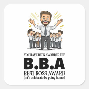 Boss Day Employee Appreciation Big Bad Boss  Square Sticker