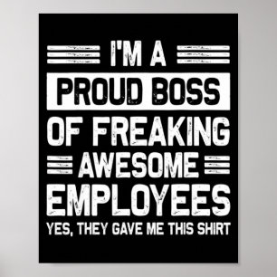 Boss Day Employee Appreciation Office Funny Boss Poster