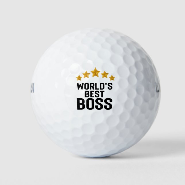 Boss Day Employee Appreciation World's Best Boss Golf Balls (Front)