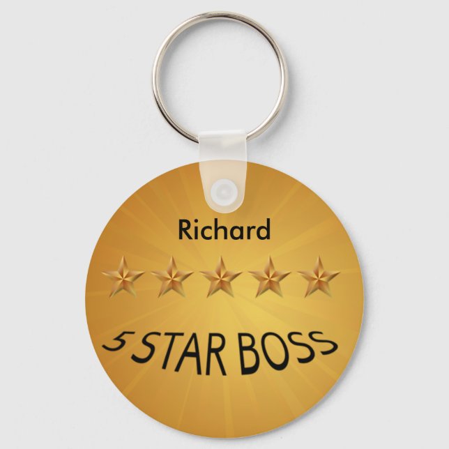 Boss Day Five Star Custom  STD Key Ring (Front)