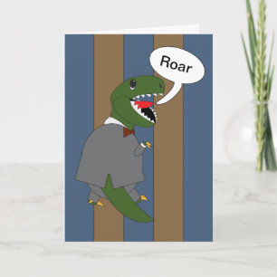 Boss Day T-Rex Dinosaur (Male) Funny Card