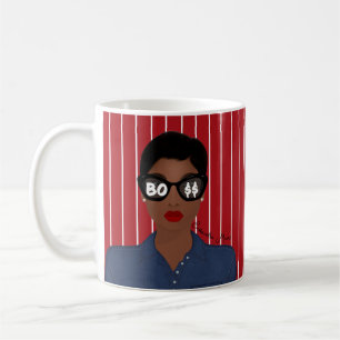Boss Dollar Signs Add Name African American Coffee Mug