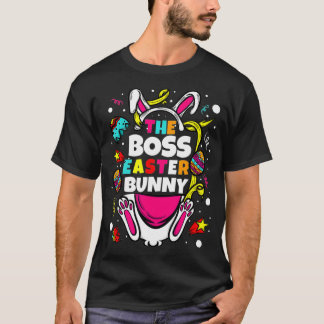 Boss Easter Bunny Matching Family Group Pajama Men T-Shirt