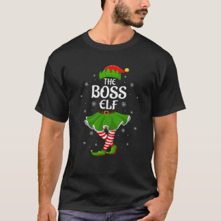 Boss Elf Christmas Family Girls Women Elf Squad Xm T-Shirt