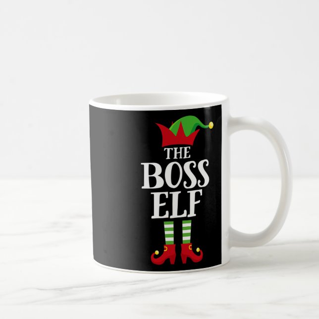 Boss Elf Family Matching Christmas Group Elf Pajam Coffee Mug (Right)