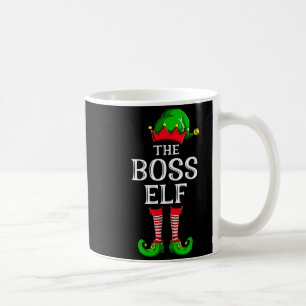 Boss Elf Matching Family Group Christmas Party Paj Coffee Mug