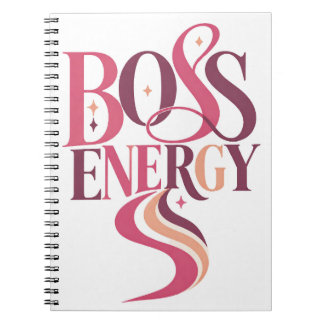 Boss Energy Pink Ombre Motivational Notebook